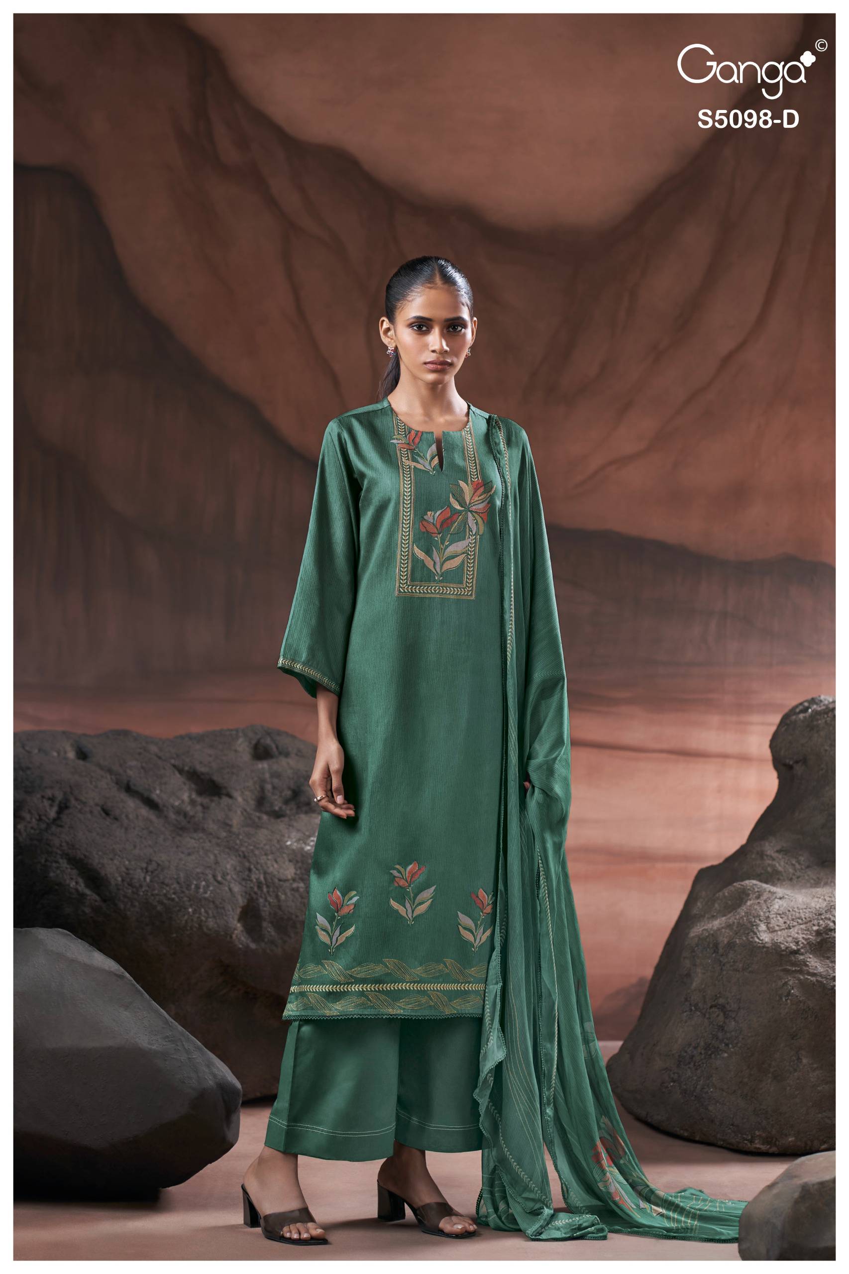 PRIMROSE 5098 SERIES BY GANGA FASHION Beautiful Colourful COTTON SATIN Dresses At Wholesale Price